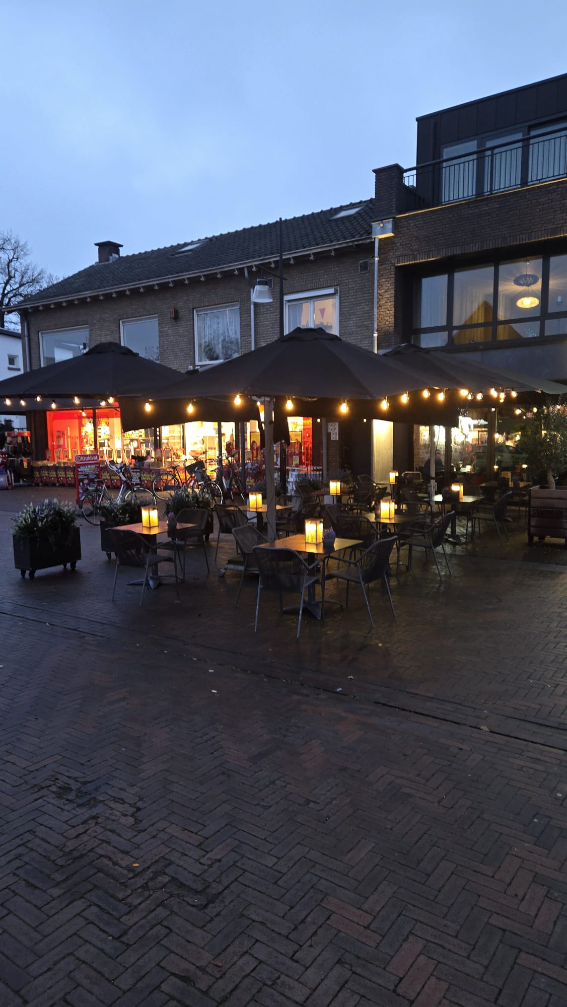 Volledige terrassfeer, zonder vaste stroom