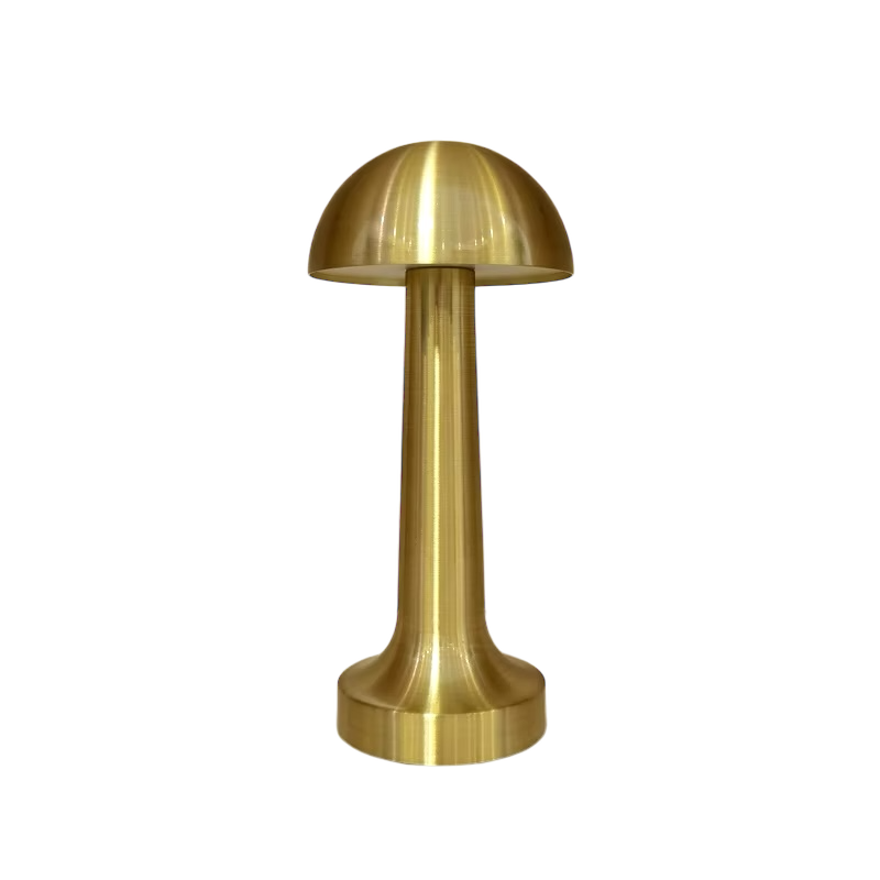 Oplaadbare Tafellamp Fungo – Brushed Goud (per dag)