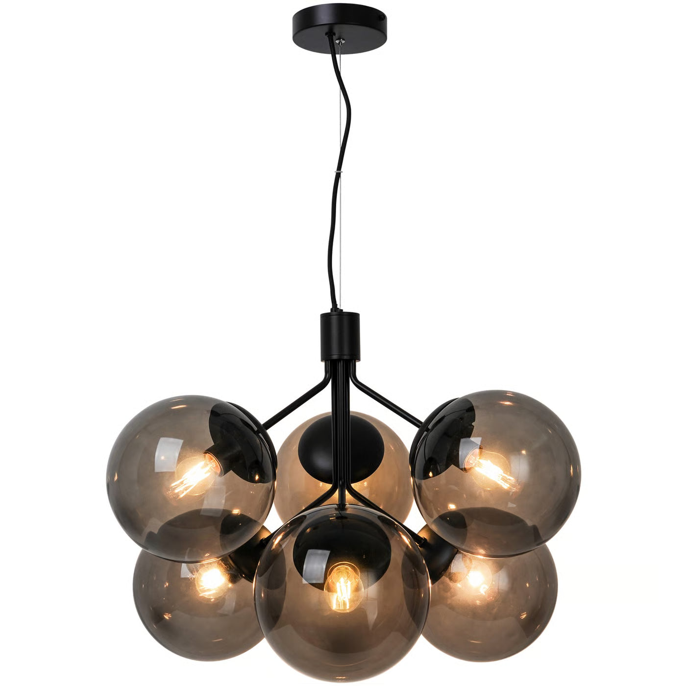 IVONA 6-Spot | Hanglamp | Zwart