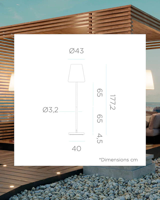 Oplaadbare vloerlamp Lola Slim 180