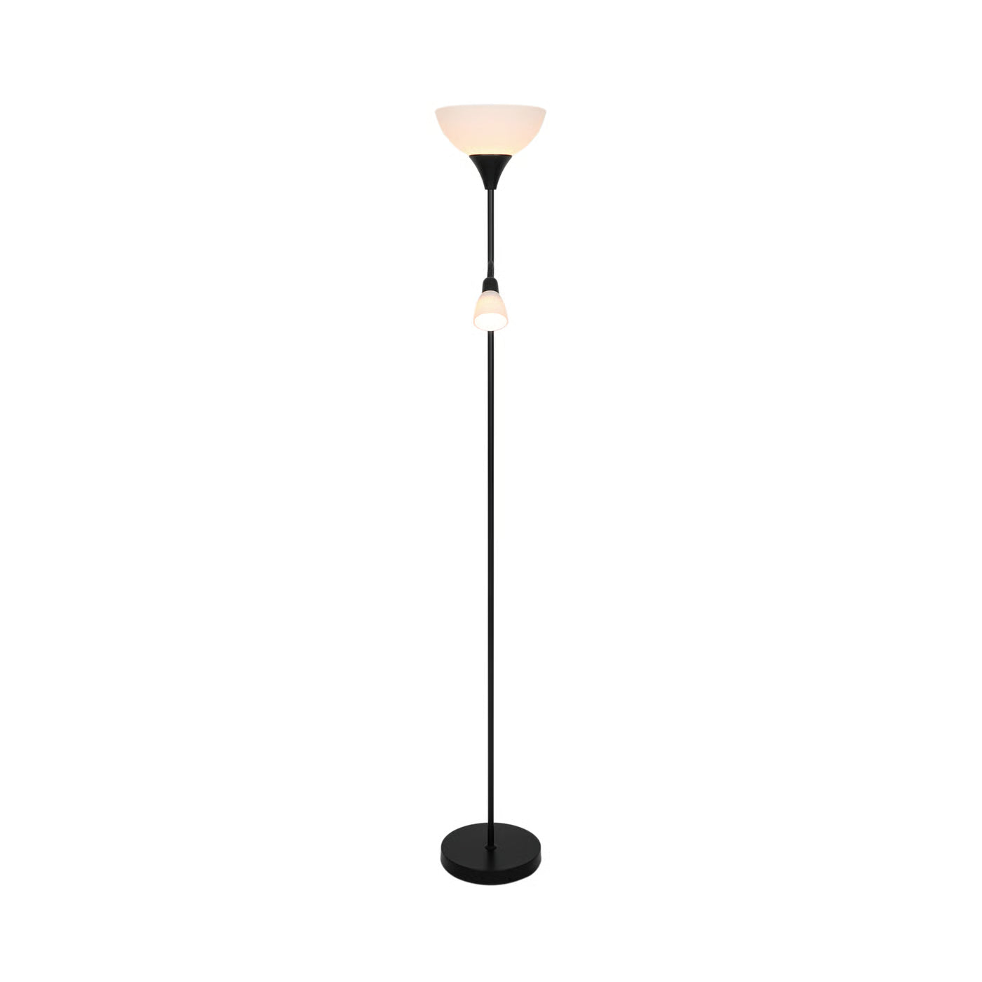 Lauria | Vloerlamp | E14 + E27 | Zwart