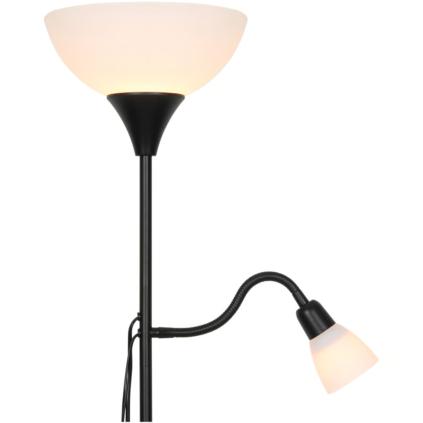 Lauria | Vloerlamp | E14 + E27 | Zwart