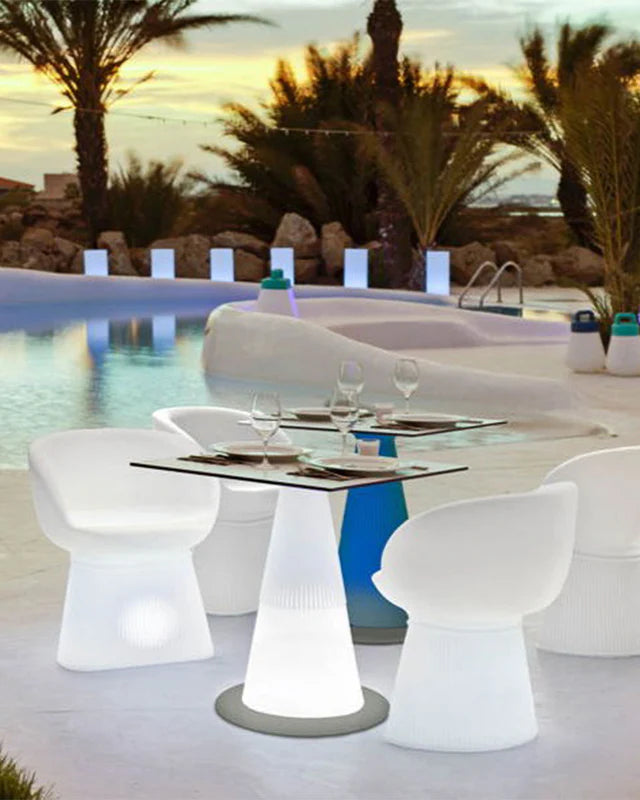 Lichtgevend Pakket x1 Itaca tafel + 2x Mallorca buitenstoelen