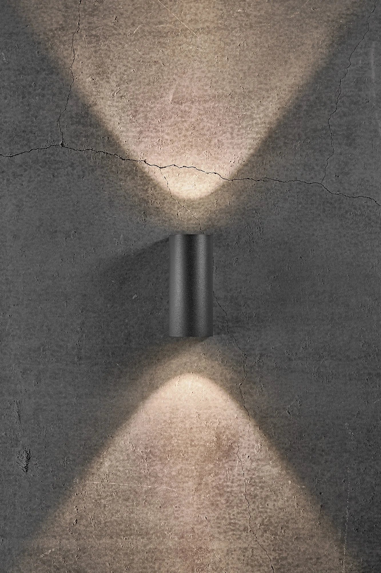 Asbol Round | Wandlamp | Zwart