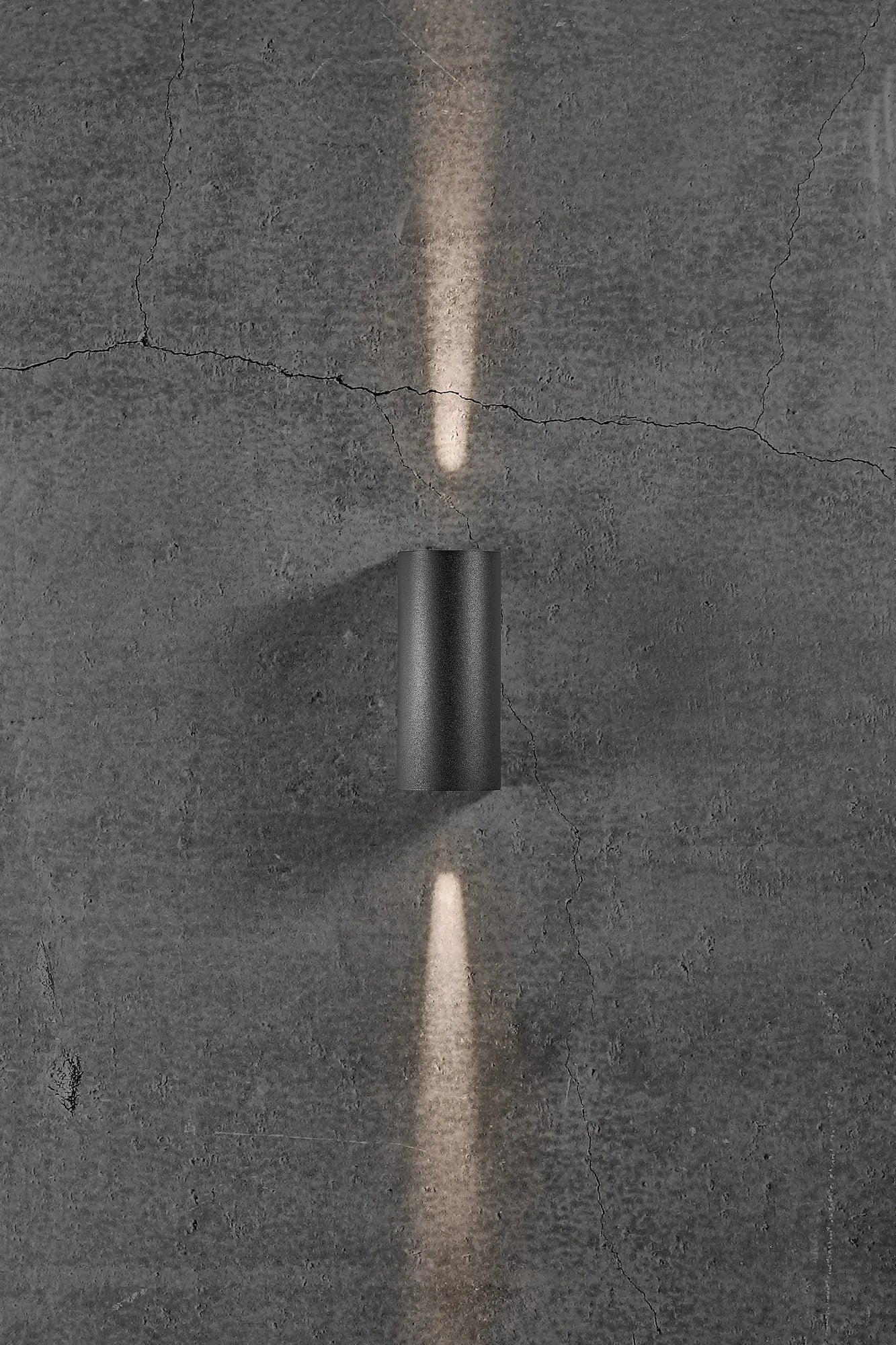 Asbol Round | Wandlamp | Zwart