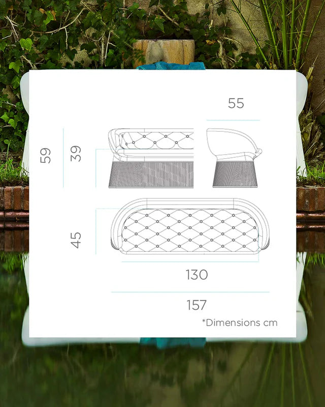 Lichtgevende Menorca Bank buitenzitje