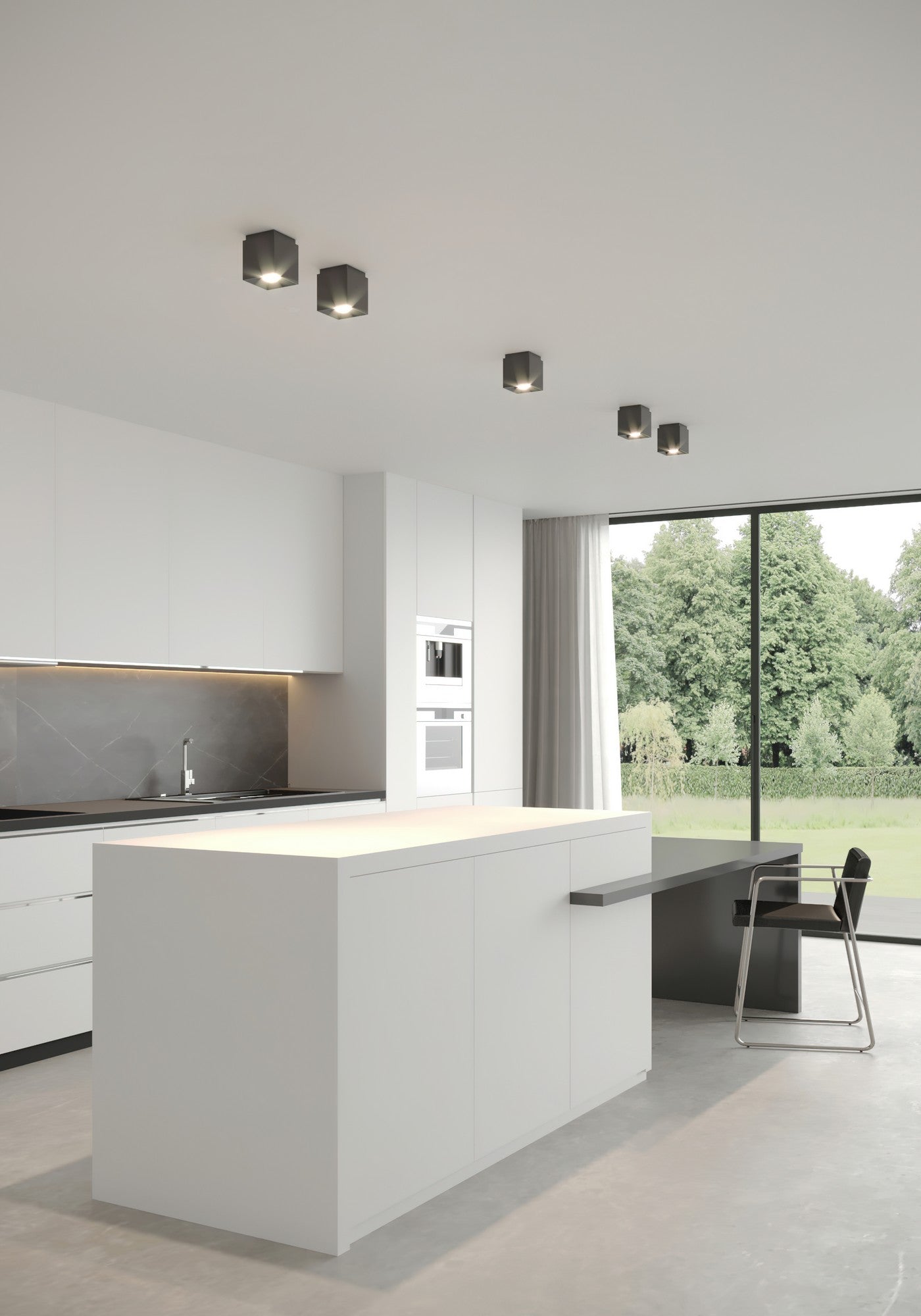 ETHAN 1-Spot Gebouwde verlichting  Mat Zwart