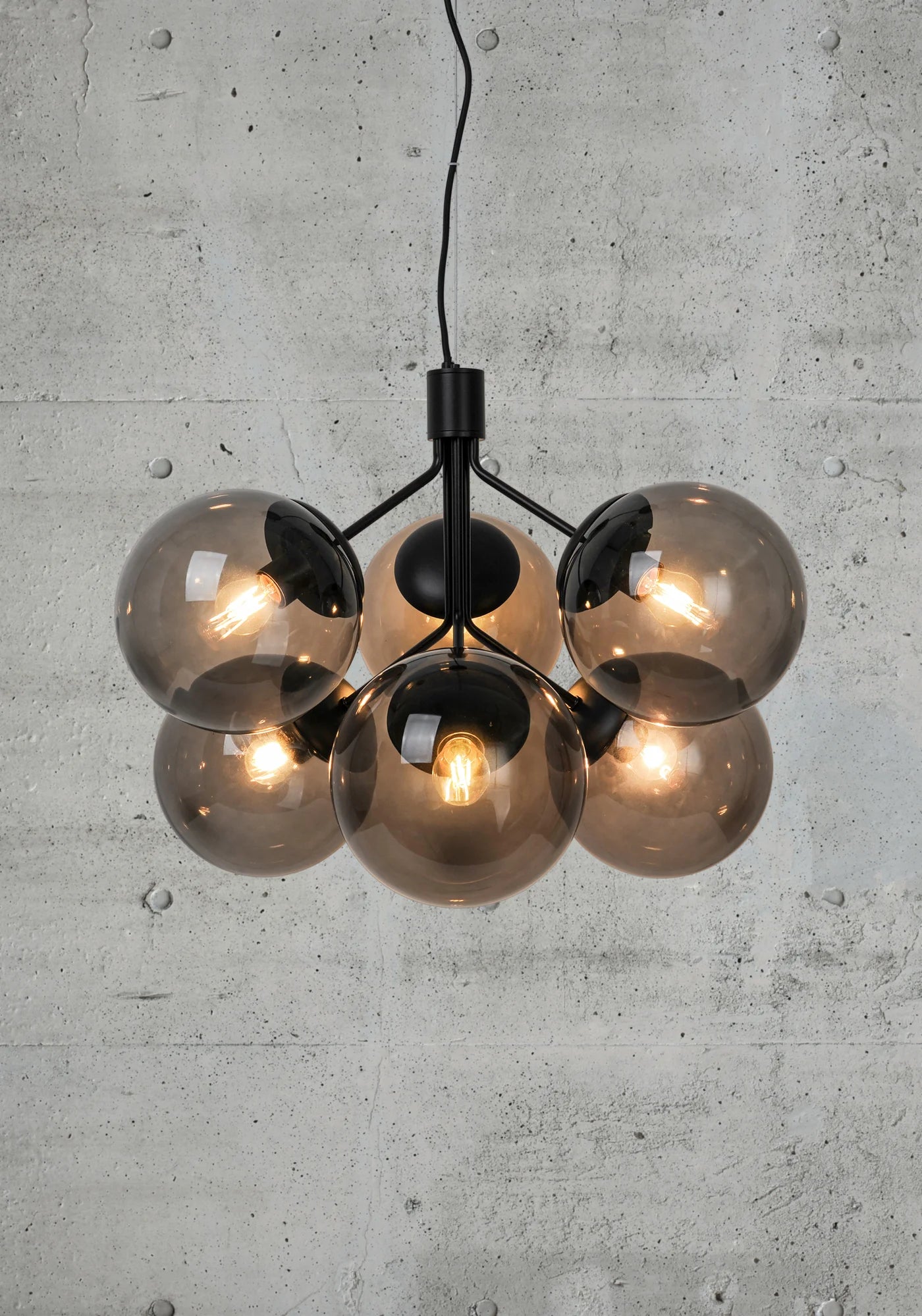 IVONA 6-Spot | Hanglamp | Zwart