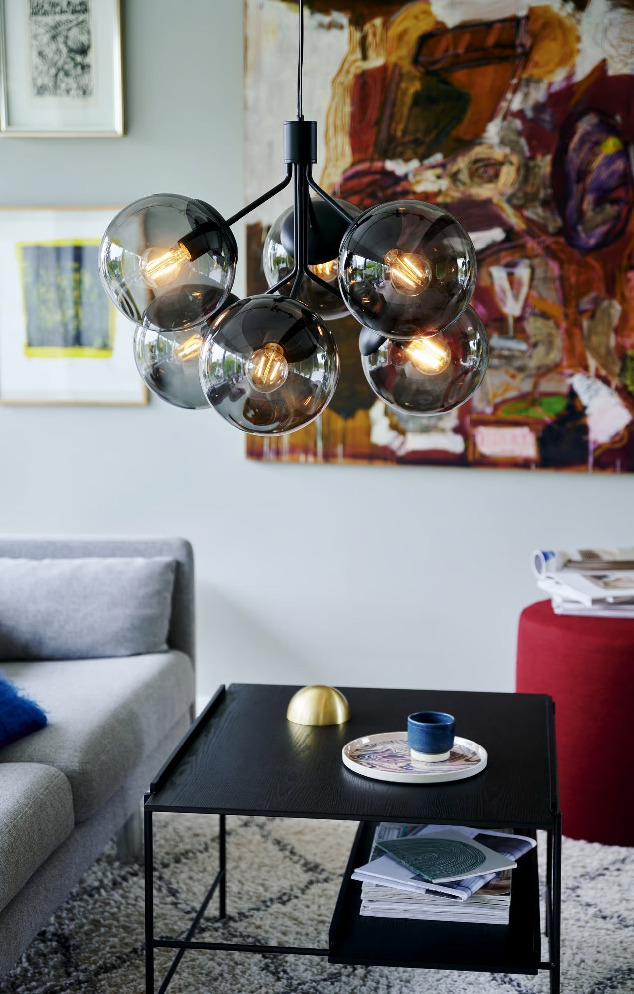 IVONA 6-Spot | Hanglamp | Zwart