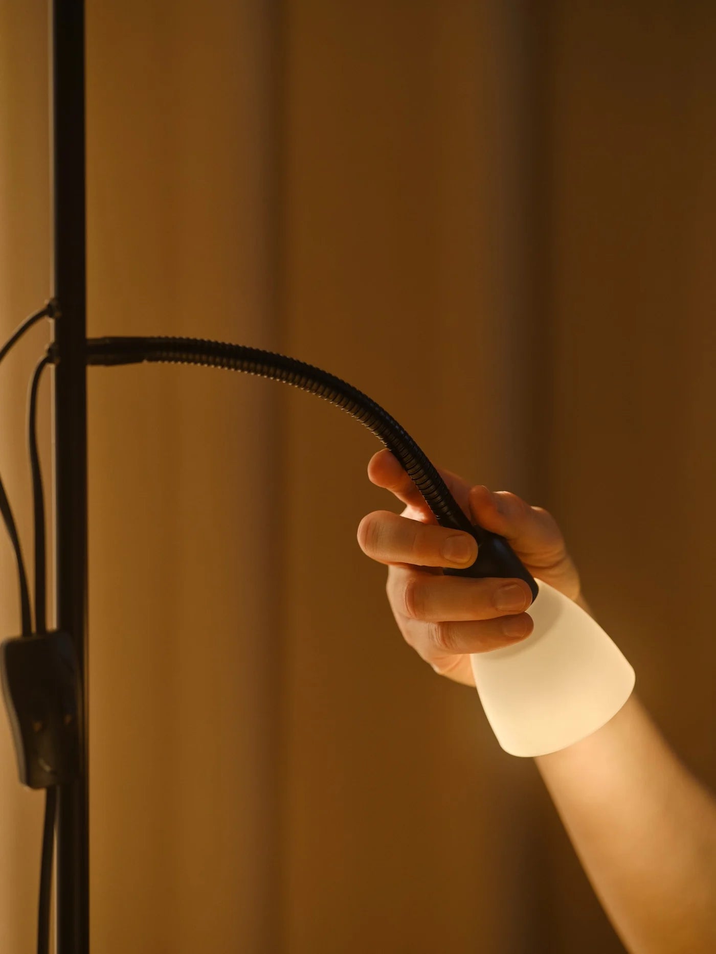 Lauria | Vloerlamp | E14 + E27 | Zwart