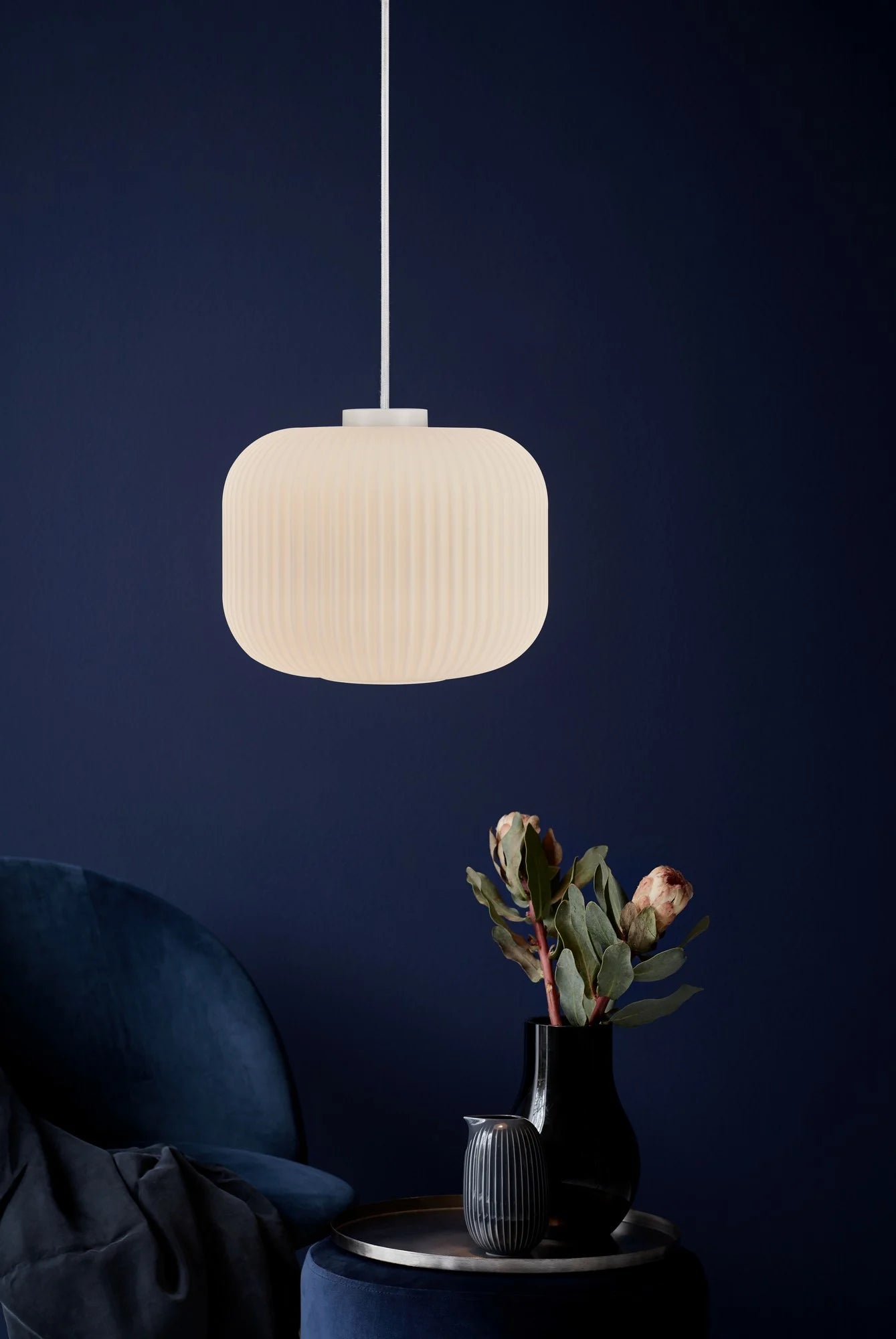 Milford 30 | Hanglamp | Opaal Wit