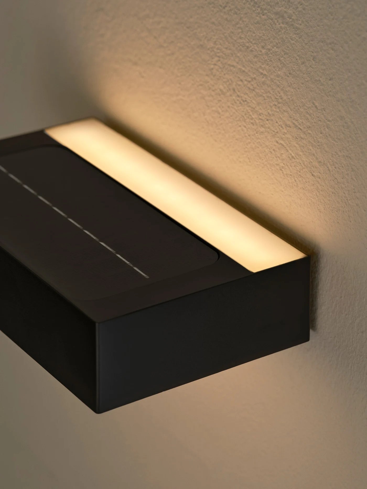 Monay Square Solar |  Wandlamp | Zwart | Pir Sensor