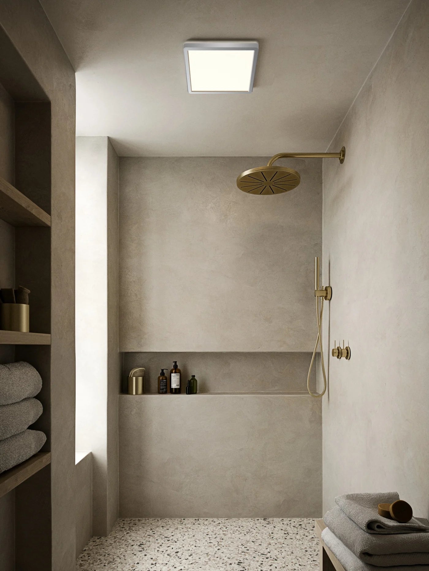 Oja 29 Square IP54 3000/4000K | Plafondlamp | Chroom