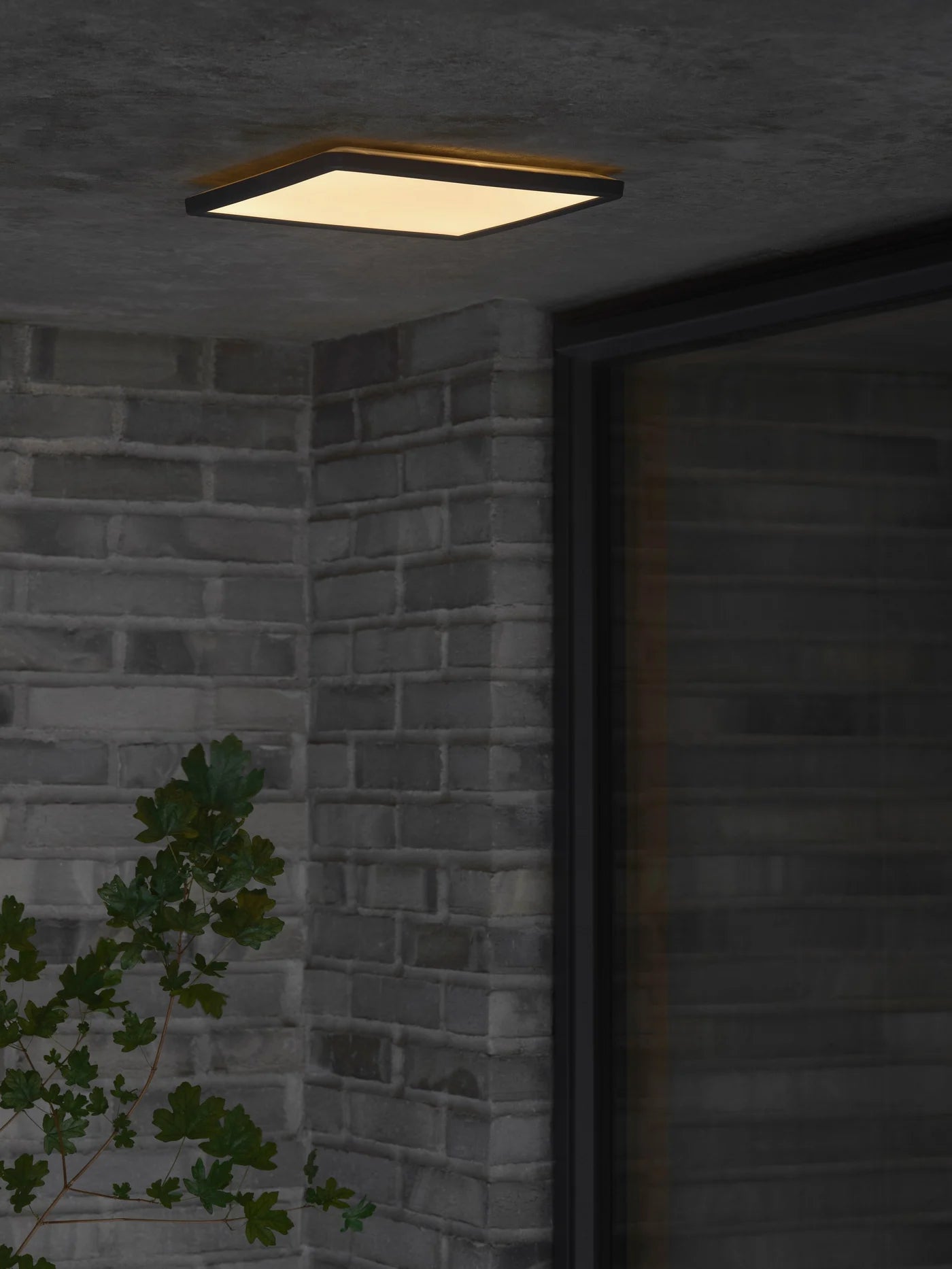 Oja 29 Outdoor Square | Plafondlamp | Zwart