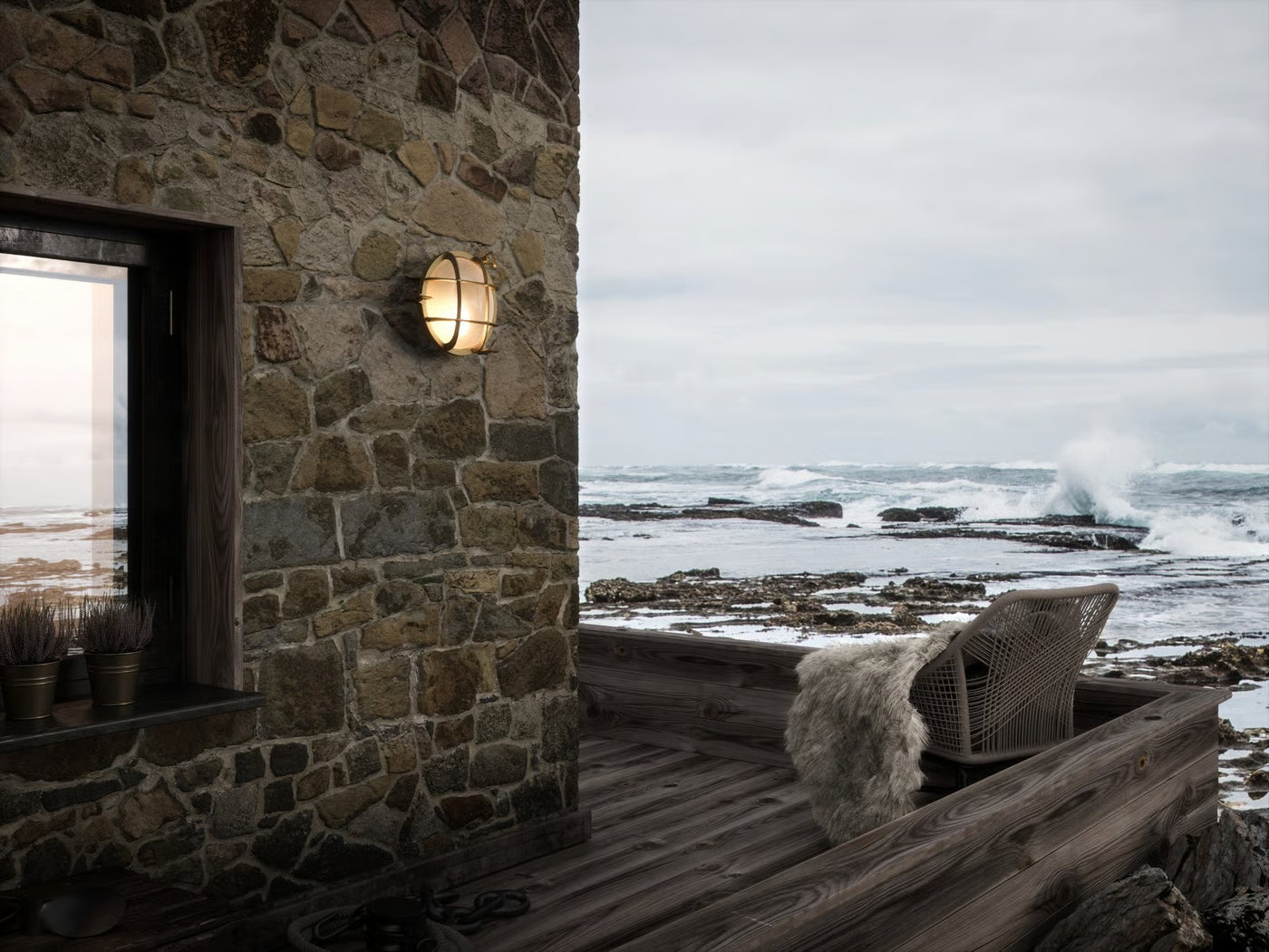 POLPERRO | Wandlamp | Messing