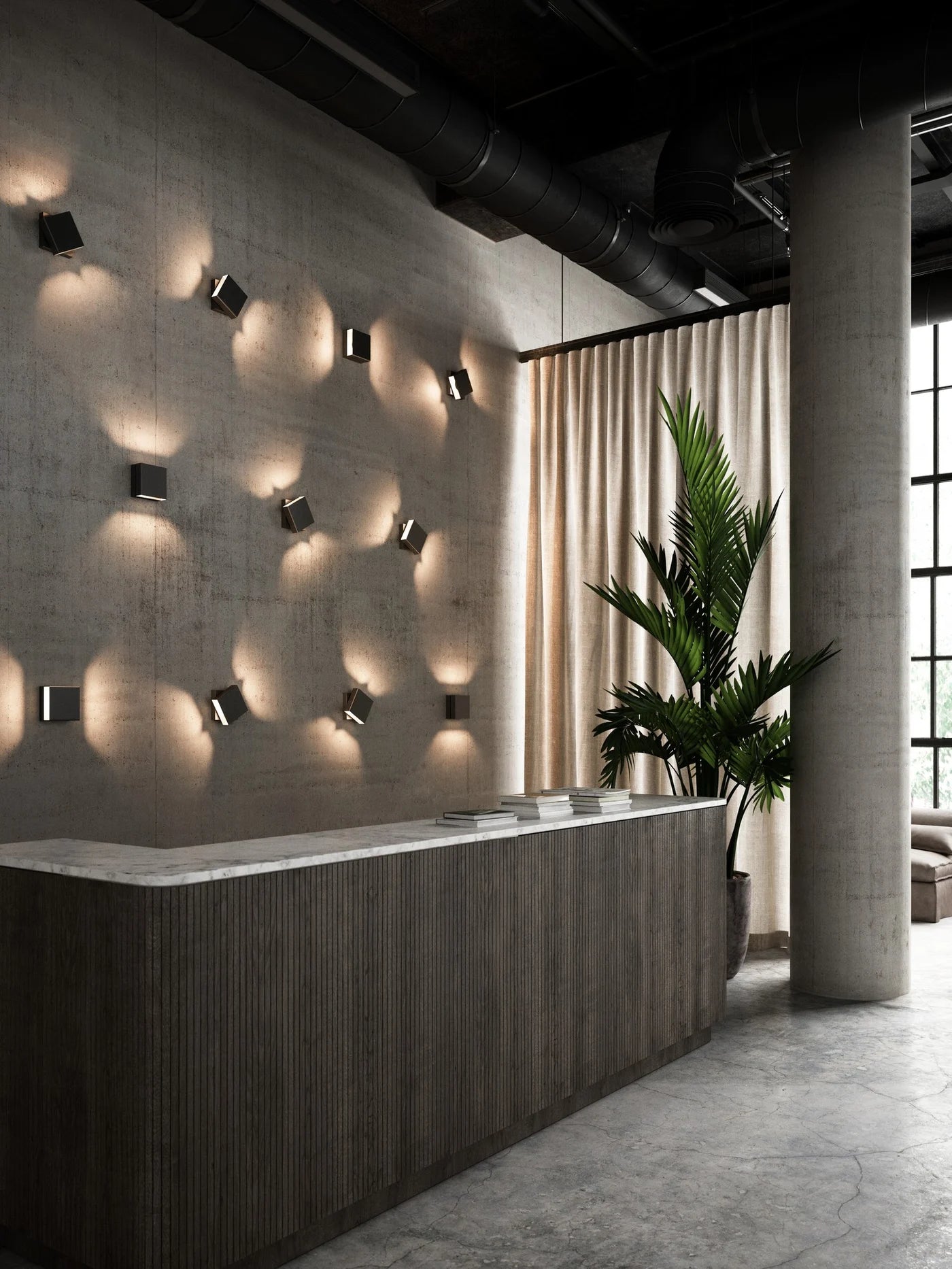 Turn | Wandlamp | Zwart
