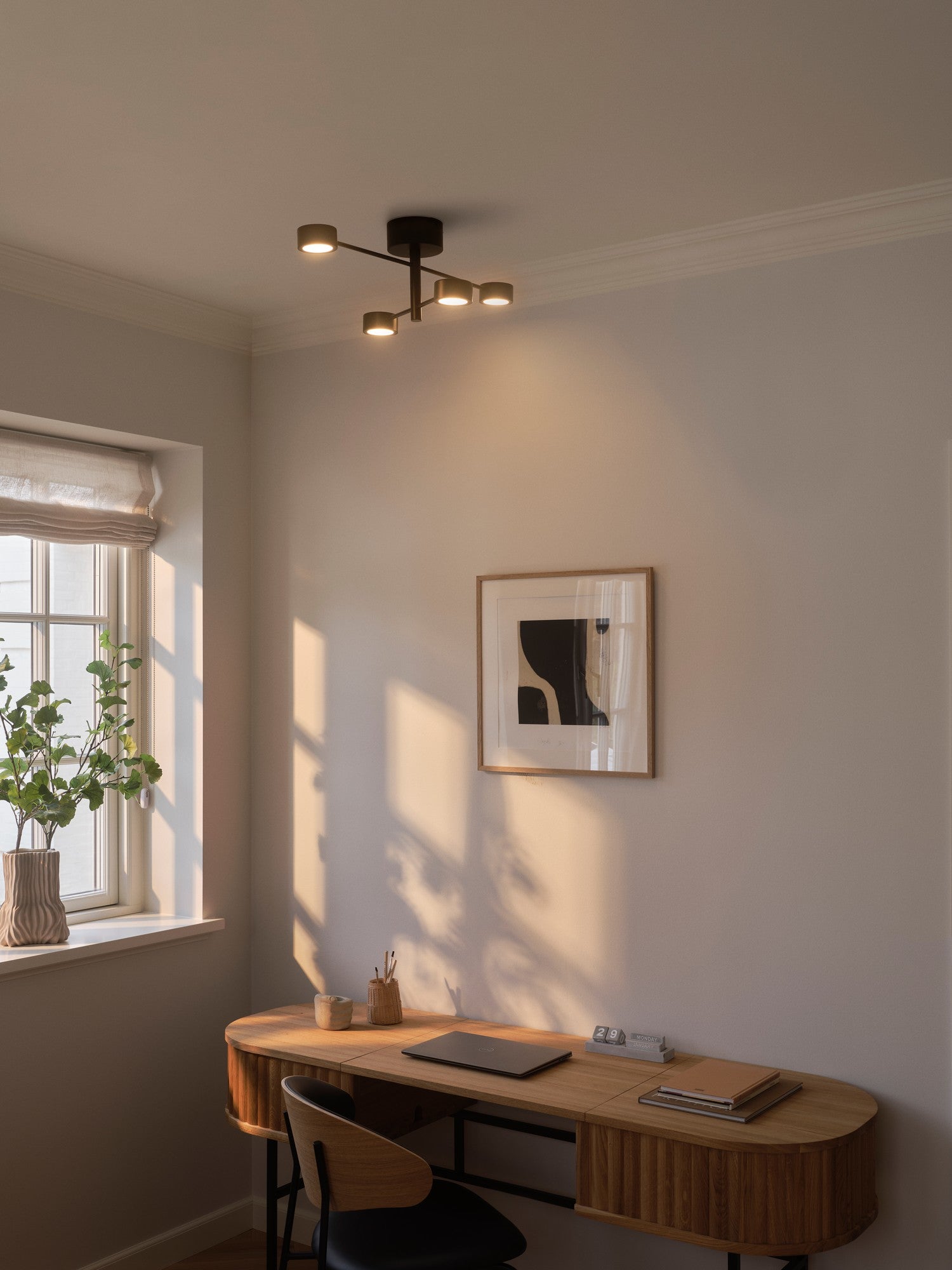 Clyde Flex 4-rail Opbouw Spot Zwart