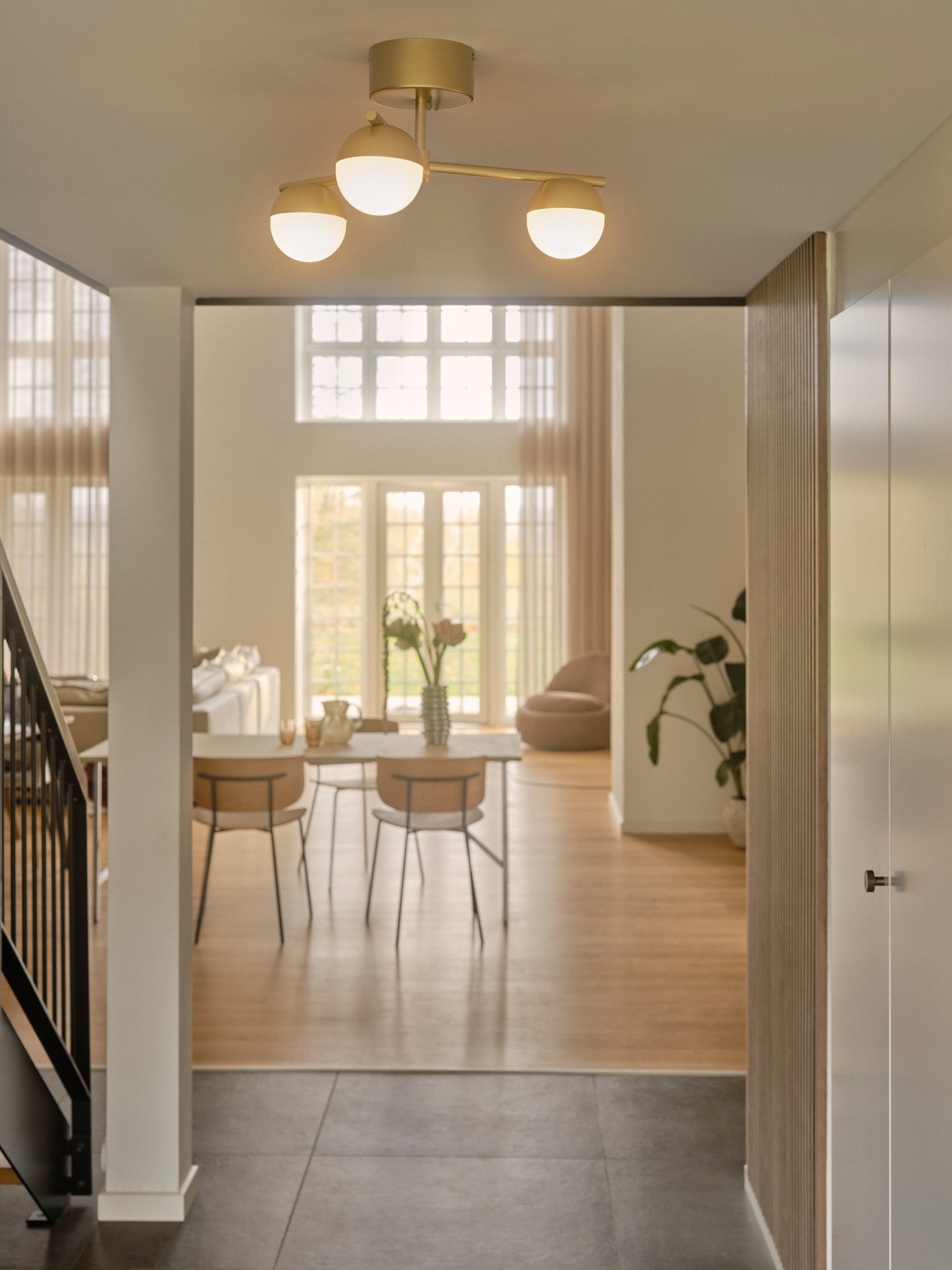 Contina 3-Spot Hanglamp  G9  Messing