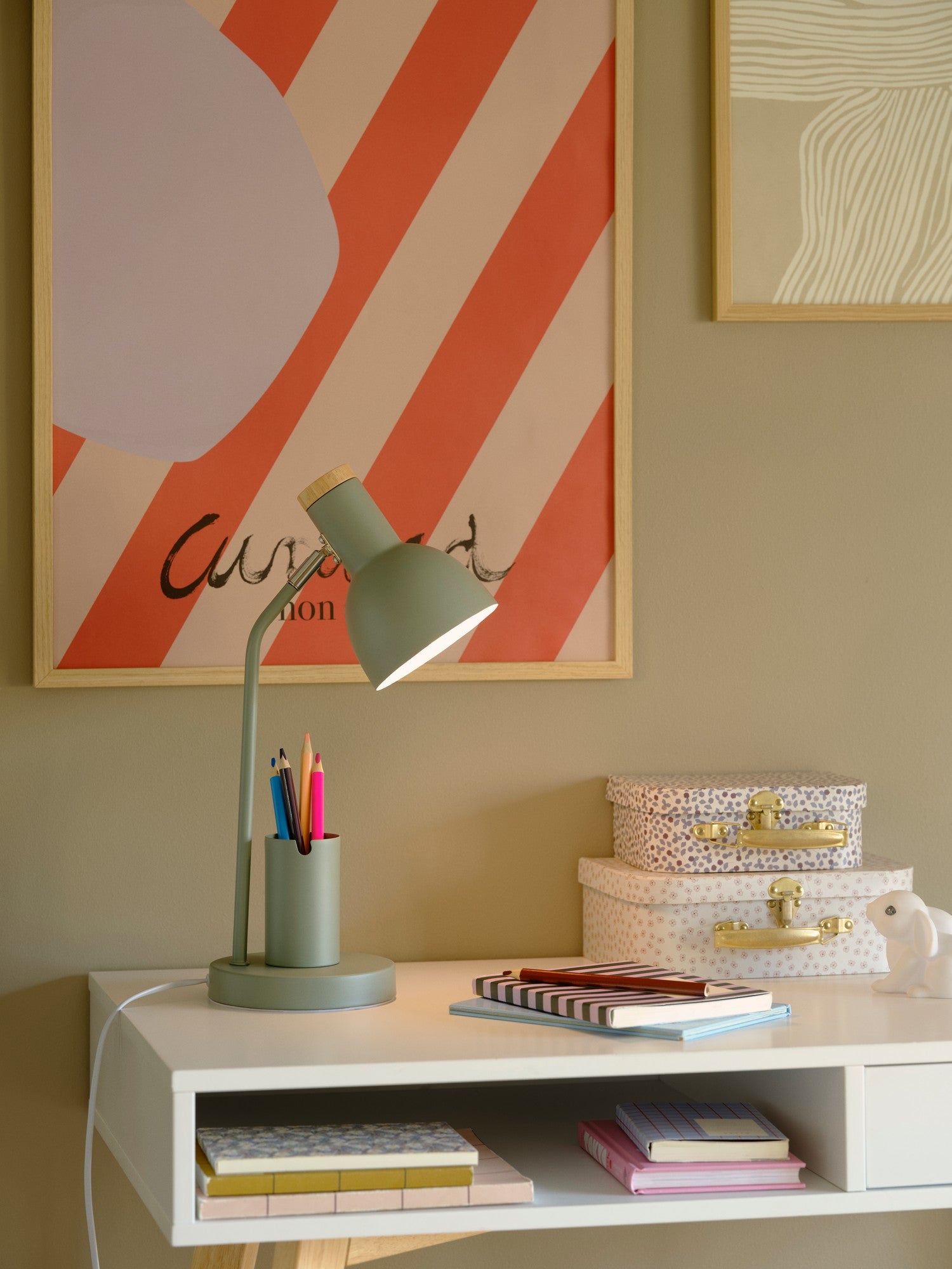 Devone Tafellamp E27 Pastel groen