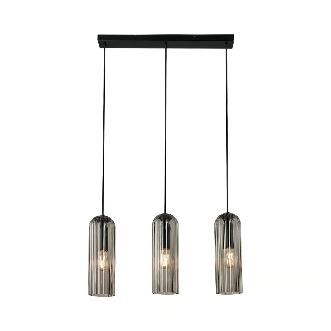 Miella | 3 x Hanglamp | Gerookt Glas