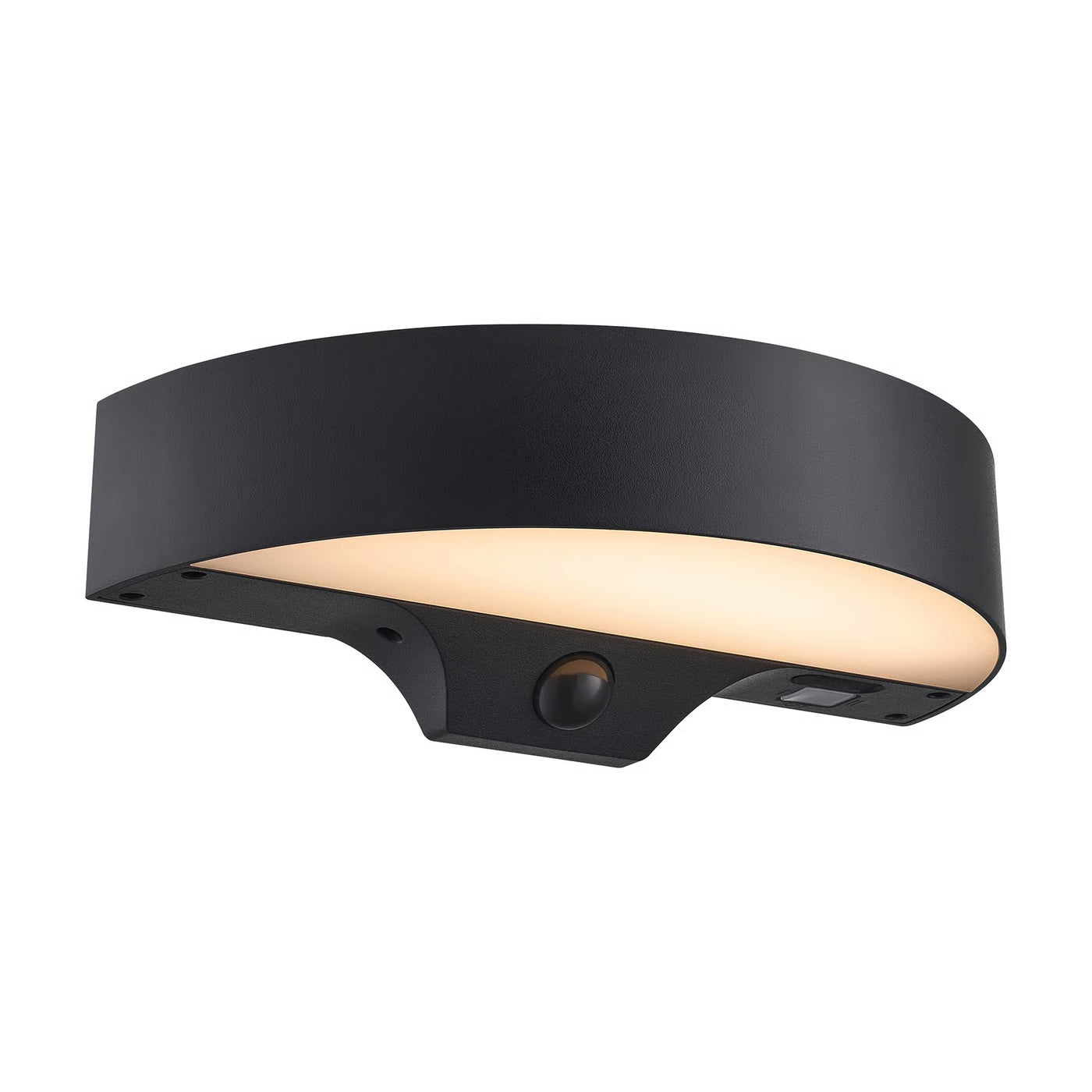 Monay Round Solar |  Wandlamp | Zwart