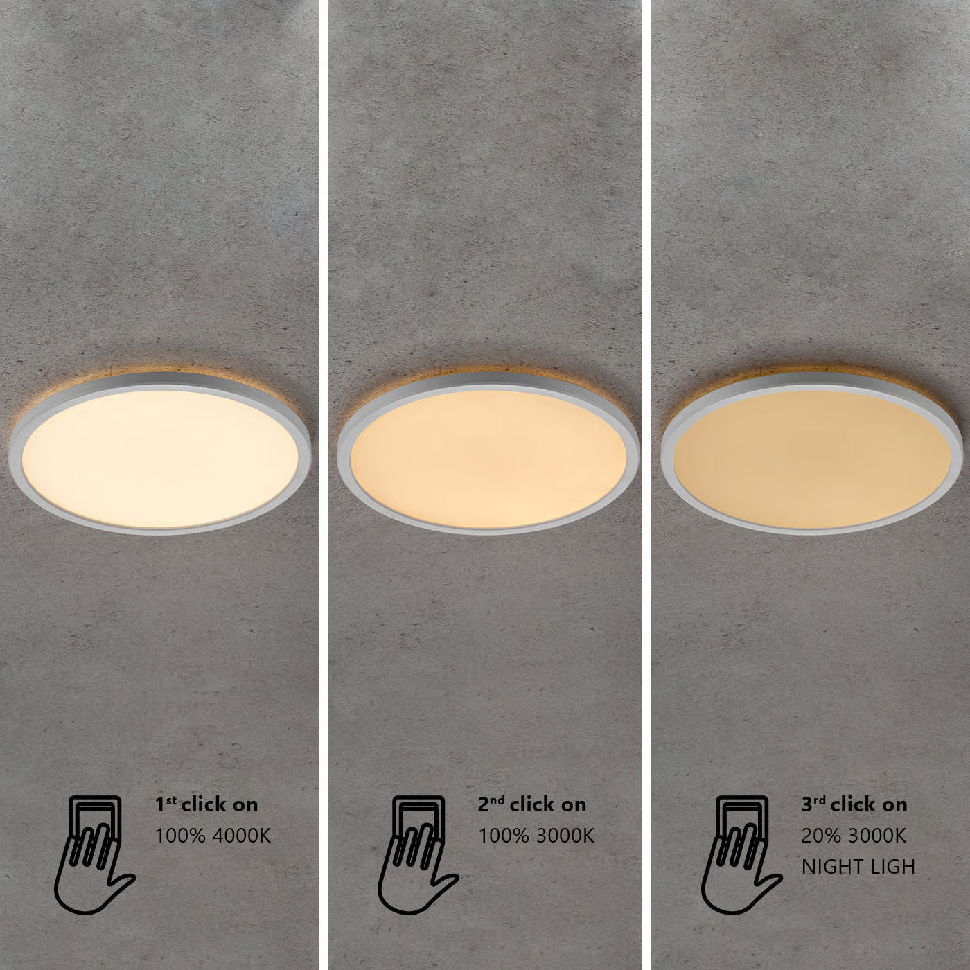 Oja 29 IP54 3000/4000K | Plafondlamp | Chroom