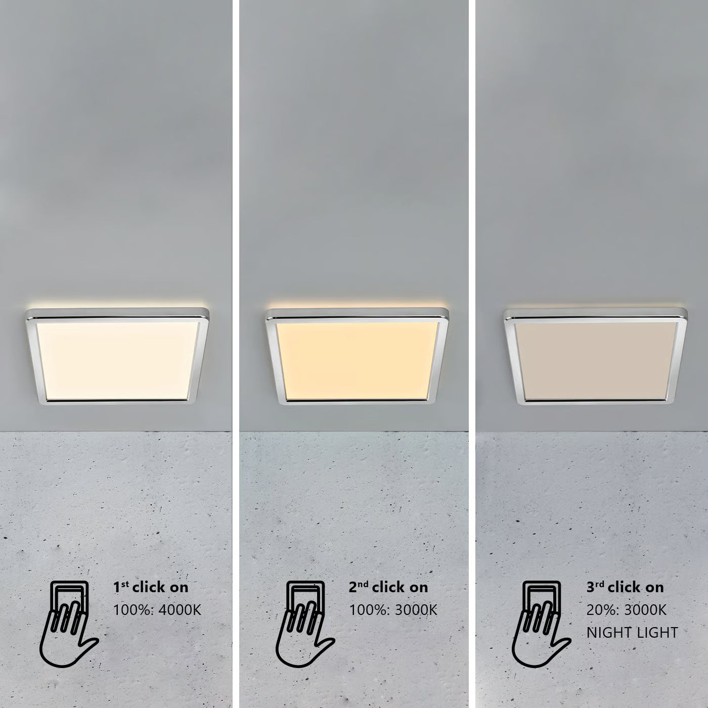 Oja 29 Square IP20 3000/4000K | Plafondlamp | Wit