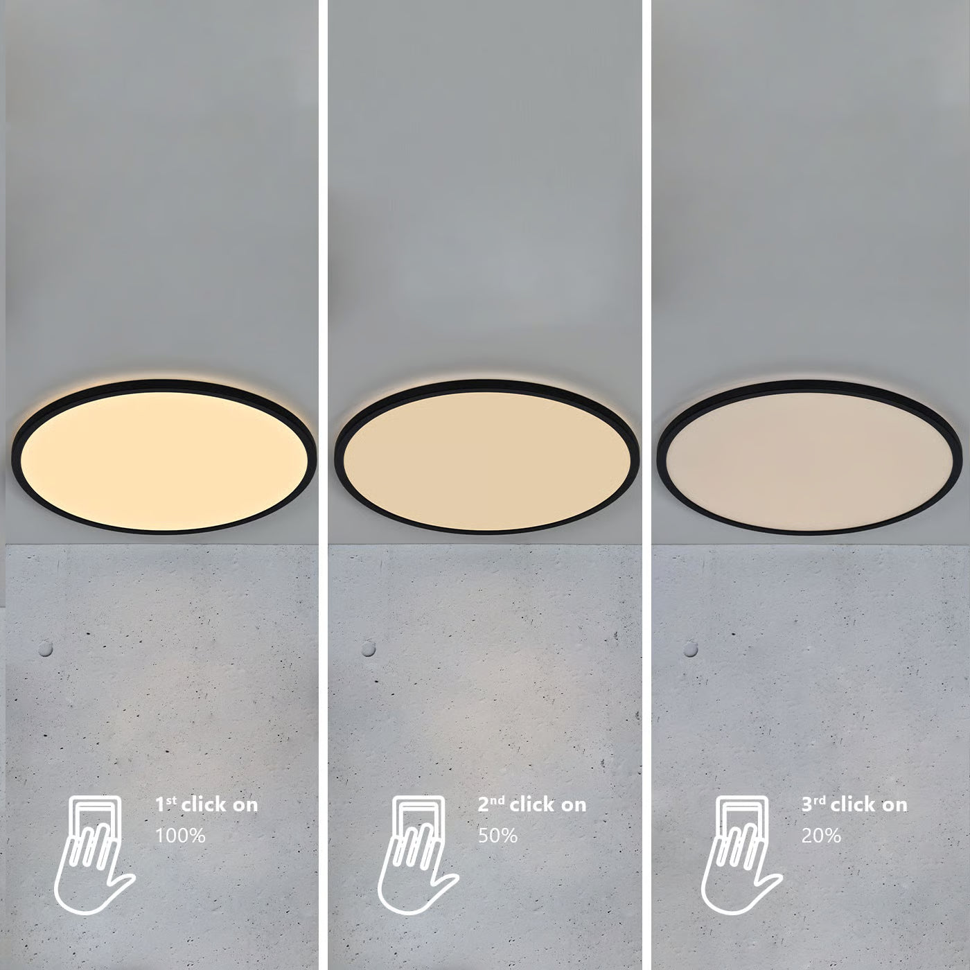 Oja 60 IP20 2700K Step-Dim | Plafondlamp | Zwart